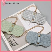 LUCKY HAIRACC แบบพกพาได้ กระเป๋าใส่แว่นตา หนังพียู สะดวกสบายๆ ฝาครอบป้องกันสำหรับป้องกัน ง่ายๆ ป้องกันแรงกด ถุงเก็บแว่นกันแดด สำหรับผู้หญิง