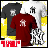 เสื้อยืดลายกราฟิก NEW YORK NY YANKEES แห้งเร็วโพลีเอสเตอร์ทุกเพศเสื้อยืดสีดำสีขาวสีเทาสีแดงเข้ม