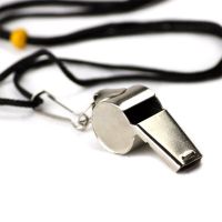 Sporting Goods Stainless Steel Coach Whistle with Lanyard Trainer Whistle Survival kits