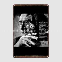 Zhongqingshop Charles Bukowski สีดำอ้างโลหะเข้าสู่ระบบภาพจิตรกรรมฝาผนังจิตรกรรมการออกแบบผนังคลับดีบุกเข้าสู่ระบบโปสเตอร์ใหม่