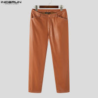 Medussa INCERUN Mens Retro Hippy Pants Party Nightclub Long Trouser Bottom (สไตล์ตะวันตก)