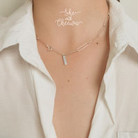 She with Cheewa silver925 thinly chain necklace สร้อยคอเงินแท้ มินิมอล โซ่โชกเกอร์ สามารถปรับขนาดได้ตามชอบเลยค่ะ