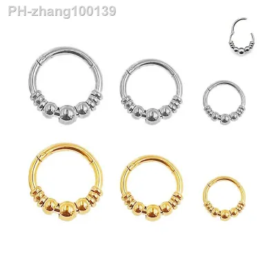 1pc 316L Surgical Steel Septum Clicker Ear Cartilage Helix Tragus Faux Daith Earring Hoop Body Piercing Jewelry Nose Ring