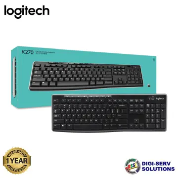 Logitech K270 Plug and Play 2.4GHz Wireless Full Size Keyboard