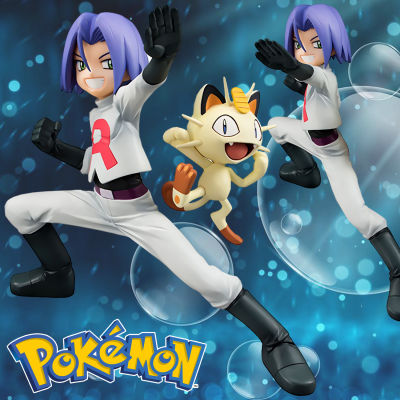 Figure ฟิกเกอร์ จากการ์ตูนเรื่อง Pokemon G.E.M Series Team Rocket แก๊งร็อคเก็ต โปเกมอน Kojiro &amp; Nyarth โคจิโร่ &amp; เนียส James &amp; Meowth เจมส์ Ver Anime ของสะสมหายาก อนิเมะ การ์ตูน มังงะ คอลเลกชัน ของขวัญ New Collection Doll ตุ๊กตา manga Model โมเดล