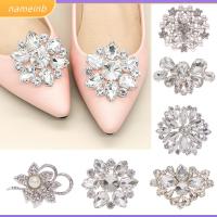 NAMEINB 1PC ส้นสูง เจ้าสาวหญิง ที่หนีบสี่เหลี่ยม อุปกรณ์ตกแต่งรองเท้า Charm Buckle คลิปหนีบรองเท้า คลิปตกแต่งเงา