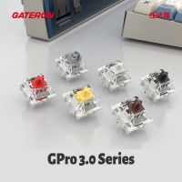 Gateron Pro V3สวิตช์3Pin 3.0สีแดงสีขาวสีเหลืองสัมผัสเชิงเส้นสีเงินสีน้ำตาลดำสวิตช์สำหรับคีย์บอร์ดแบบกลไกที่ติดตั้งไว้ล่วงหน้า