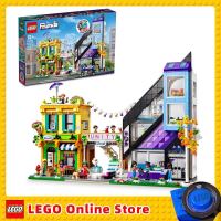 LEGO Friends Downtown Flower and Design Left 41732 Ensemble de jouets unisexe avec appartement et magasins, décorer et exposer 9 personnages