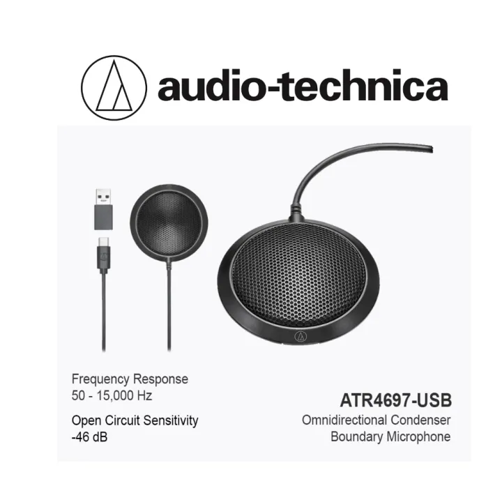 AudioTechnica ATR4697USB Omnidirectional Condenser Boundary Microphone Lazada