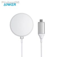 Magnetic Wireless Charger Anker Wireless Charger with 5ft Built in USB-C Cable PowerWave Magnetic Pad(No AC Adapter)