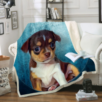 Chihuahua cute dog 3D Print Fleece Blanket bed bedspread Sherpa blanket t054