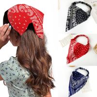 【YF】 New Fashion Summer Floral Printting Hair Scarf Vintage Triangle Bandanas Hairband Headband Elastic Headwrap Apparel Accessories