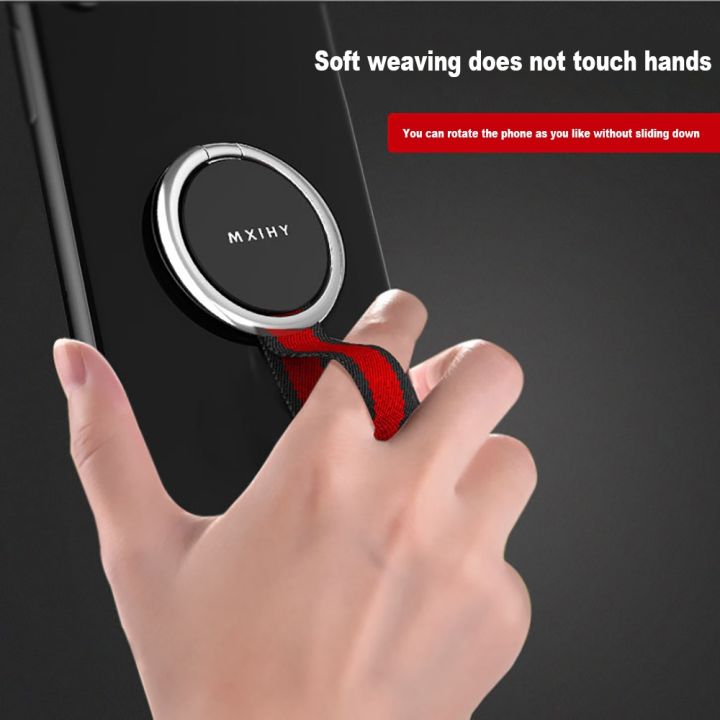 mobile-phone-holder-with-magnetic-hanging-buckle-multifunction-portable-braided-rope-ring-bracket-car-phone-magnetic-holder