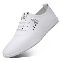 ♨♕▬  [leather cowhide] mens leather shoes 2023 new breathable odor-proof soft bottom soft leather shoes casual shoes white male