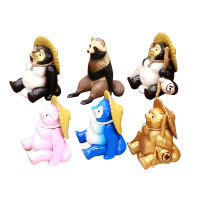 Kitan Club Original gashapon Capsule Toys FIGURE Kawaii น่ารักนั่ง Leopard Cat Miniature Animal Figurine an. การตกแต่ง.