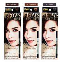 3D BROWS SECRET เนรมิตคิ้ว 3 มิติด้วย 3 ขั้นตอนในแทงเดียว  มีเบอร์ 01 น้ำตาลเข้ม พร้อมส่ง