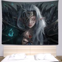 Ghost knife anime tapestry wall hanging Bohemia hippie dormitory room decoration large wall cloth support customization