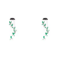 2X LED Solar Hummingbird Wind Chimes Mothers Day Birthday Women Grandma Best Gifts Indoor Outdoor Decor Yard Decorations