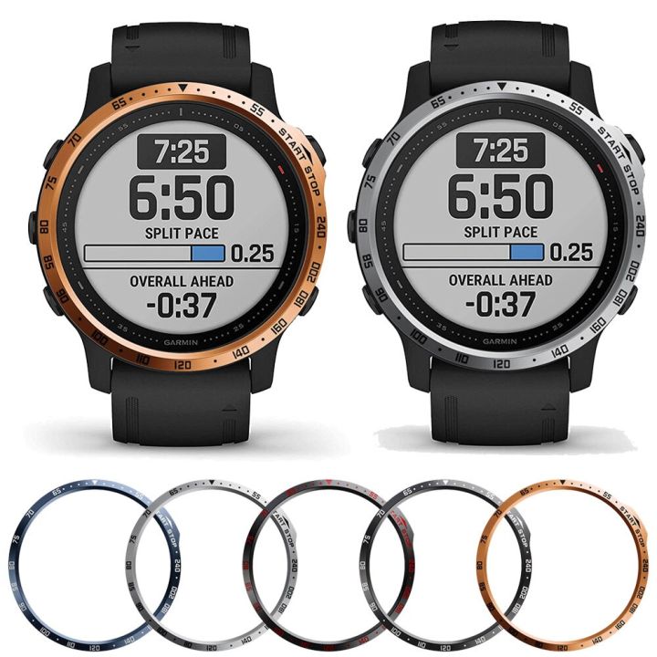 เคสกรอบแบบมีวงแหวนสำหรับ Garmin Fenix 6 S สมาร์ทวอท์ชทำจากสแตนเลสฝาครอบ