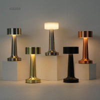 R Table Lamp Metal Touch Decor for Bar Coffee Table Restaurant Decoration Light Desk LED Rechargeable Night Lights Bedroom