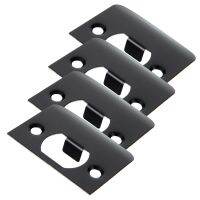 ✽∈▦ 4 Pcs Cam Block Strike Plate Front Door Reinforcement Kit Kick Black Deadbolt Deadbolt Stainless Steel Plates Covers