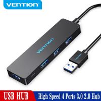 Vention Hub USB 2.0 Kecepatan Tinggi 4 Port USB 3.0 HUB USB Hub Portabel OTG Hub Pembagi USB untuk Apple Macbook Air Laptop PC Tablet