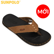 Dép quai kẹp nam da bò SUNPOLO KEP015