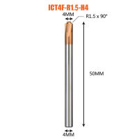 1ชิ้นเครื่องตัดมิลลิ่งมุมเครื่องมือคาร์ไบด์แบบแข็ง4ขลุ่ยเราเตอร์ลบคมมุมเครื่องมือลบคม R0.5 R5.0ปัดเศษ