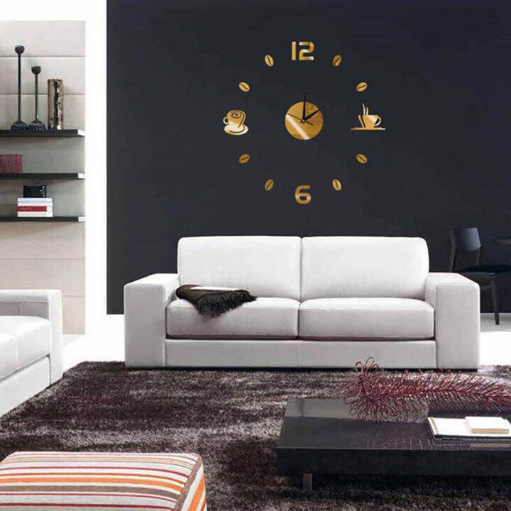 rayua-modern-art-diy-wall-clock-3d-สติกเกอร์ติดด้วยตนเองออกแบบ-home-office-room-decor