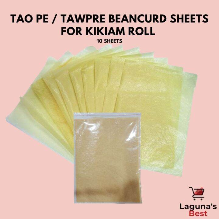 Taope / Tawpe Bean Curd Sheets Tofu Skin for Kikiam Roll 10 sheets