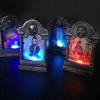 Halloween Headstone Electronic Light Decoration Pranks With Glowing Night Lights Party Cross Decoration Festival Yard Ornament