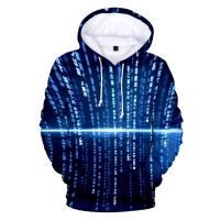 Sudadera con capucha para hombre y mujer, suéter con estampado 3D DE CÓDIGO DE DATOS, moda Harajuku, otoño e invierno, 2022