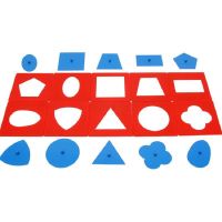 10pcs/set Montessori Materials Professional Quality Metal Insets Education Preschool Geometrical Shapes Toys For Kids Baby Gift