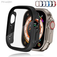 Glass Case For Apple Watch Series Ultra 49mm straight edge Screen Protector Cover Protective Case for iWatch Series Ultra 49mm