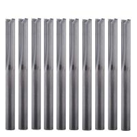 10pcs 3.175x15mm Double Two Flute ตรงสล็อต CNC Router Bits ไม้แกะสลักเครื่อง CNC