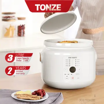 Get TONZE Infant Mini Electric Stew Pot Ceramic Soup Porridge