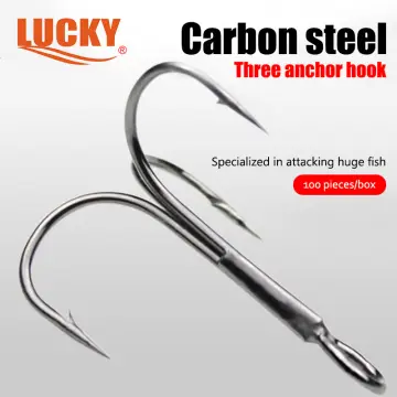 Proberos 20pc/Box Fishing Hook Fishhook High Carbon Steel Treble