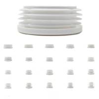 12pc Round Equipment Pipe Tube Cover White Fencing Post Insert Plug Furniture Foot Tubing End Cap Durable Chair Leg Insert Glide Pipe Fittings Accesso