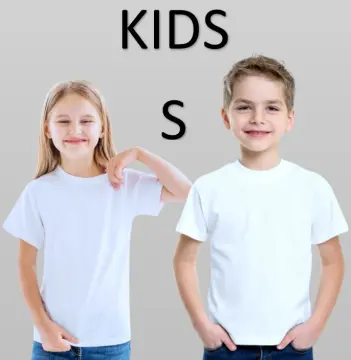 COTTON SPANDEX PLAIN WHITE SHIRT ADULT AND KIDS UNISEX