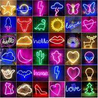 LED Neon Night Light Art Sign Wall Room Home Party Bar Cabaret Wedding Decoration Christmas Gift Wall Hanging Neon Sign