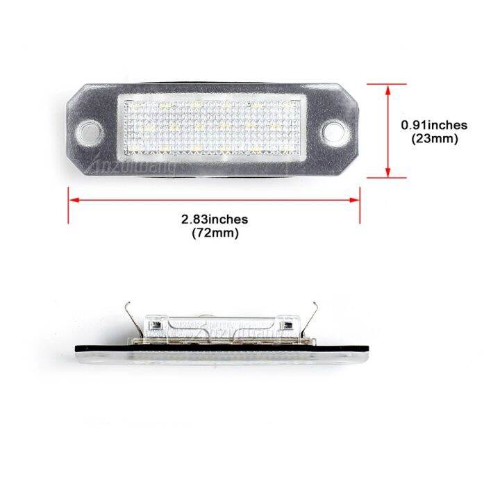 2ชิ้นสำหรับรถขนย้าย-vw-t5-2003-2015-t6สำหรับแคดดี้โคมไฟแผ่นตัวเลขไฟป้ายทะเบียน-led-สีขาว2004-2017