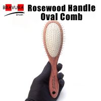 ETXPet Grooming Rosewood Oval Handle Comb Brush Stainless Steel Pins Detangling for Show Dogs &amp; Cats Accessories