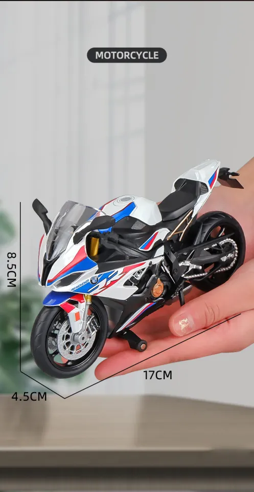 Preto)1:12 BMW s1000rr motos de corrida simulam modelo de