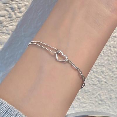 Y2K Jewelry Fashion Bracelet Bracelet For Women Double Layers Chain Bracelet Heart Shape Bracelet Hollow Out Heart Bracelet