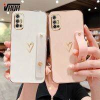 VRQR 2023เคสสำหรับ Vivo V17 V19 NEO ใหม่เคสวงเล็บสายรัดข้อมือลวดลายความรักสุดหรูกรอบแบบนิ่ม