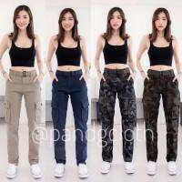 [Best Seller] กางเกงคาร์โก้ (Cargo pants) รุ่น P8222B ขากระบอกเล็กยืดผู้หญิง กางเกงยุทวิธี กางเกงหลายกระเป๋า กางเกงเดินป่า กางเกงขายาว กางเกงผู้หญิง