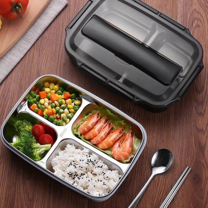 🌼READY STOCK🌼Lunch Box Bento Thermal Container Set 304 Stainless Steel ...