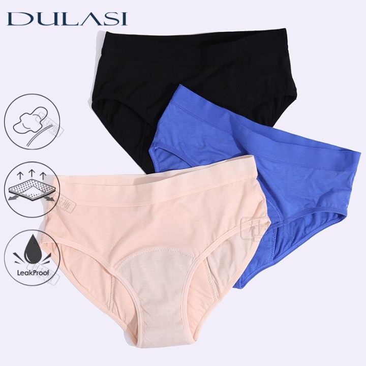 4 Layer Bamboo Menstrual Panties Leak Proof Underwear Absortent Undies ...