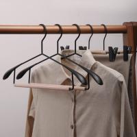 Wooden Metal Hanger Coat Iron Hangers For Clothes Wide Shoulder Wardrobe Closet Clothing Storage Rack Have Wood Pants Bar