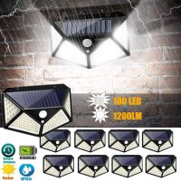 4/6/8/10 Pcs 100 LED Solar Wall Light Outdoor Solar Light Equipped With PIR Motion Sensor 3 Modes for Courtyard/Door/Garden